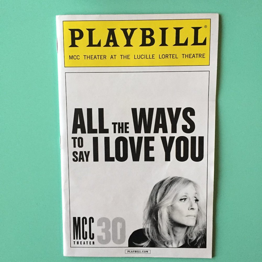 Judith Light Playbill  All The Ways To Say I Love